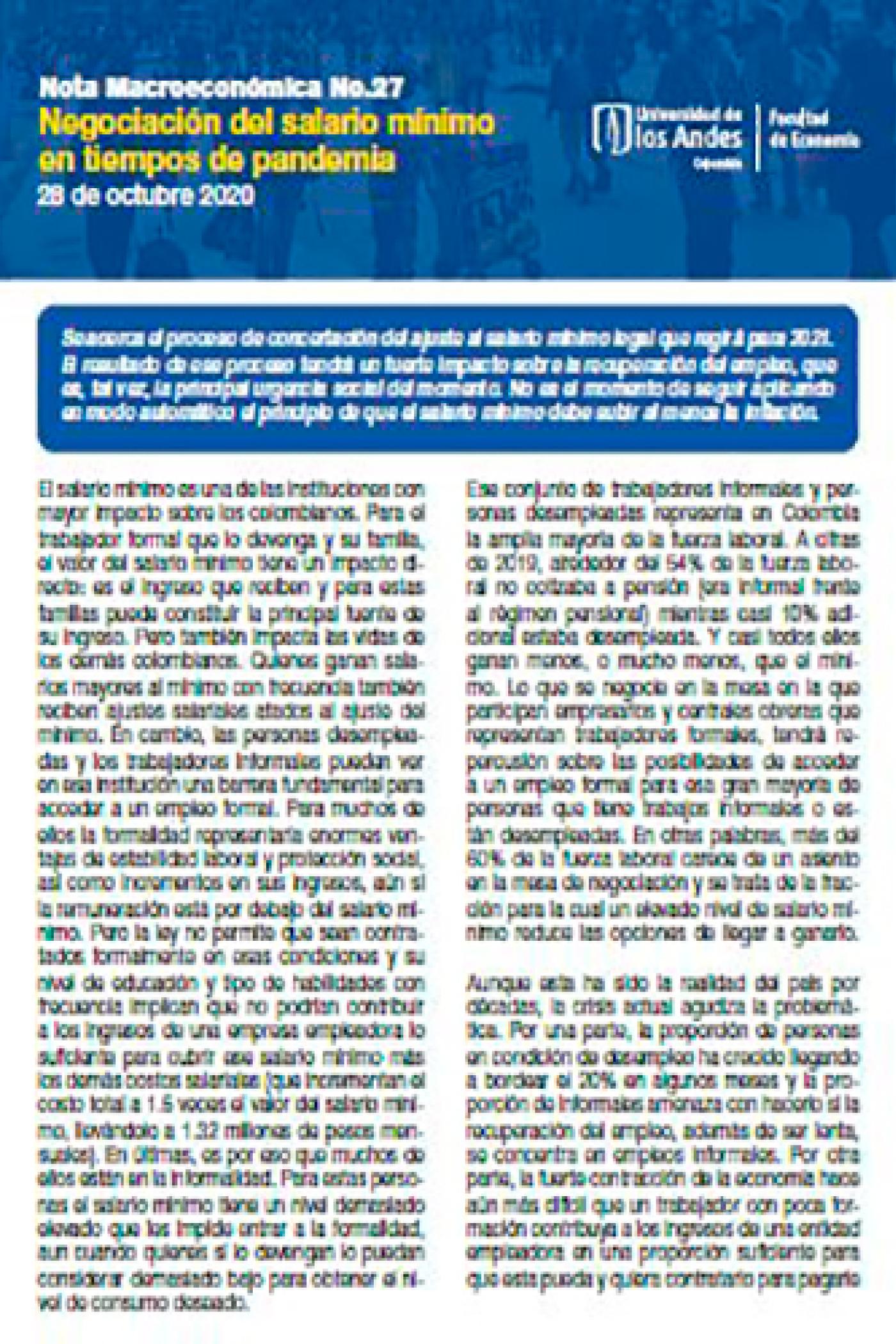 Nota Macro No. 27