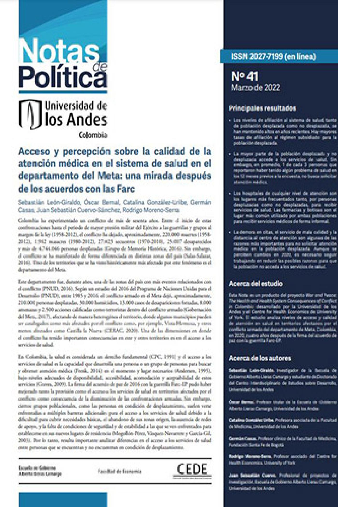 Notas de Política No. 41