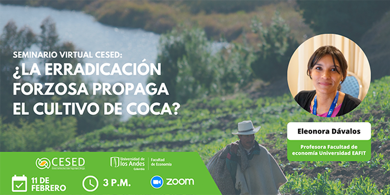 Imagen Seminario virtual CESED | ¿La erradicación forzosa propaga el cultivo de coca?