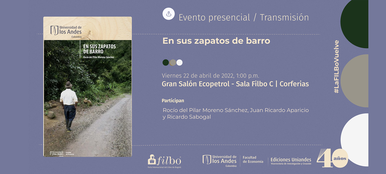 Conversatorio FILBo2022 sobre el libro "En sus Zapatos de Barro"