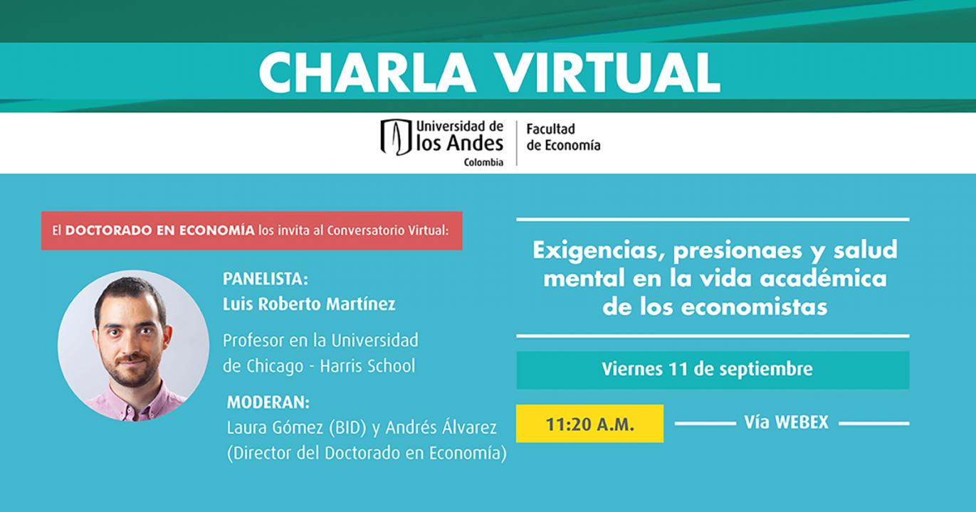 charla virtual: Exigencias, presiones y salud mental en la vida académica de los economistas