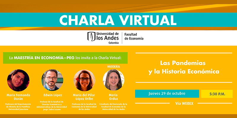 Imagen Charla virtual - Las pandemias y la historia económica