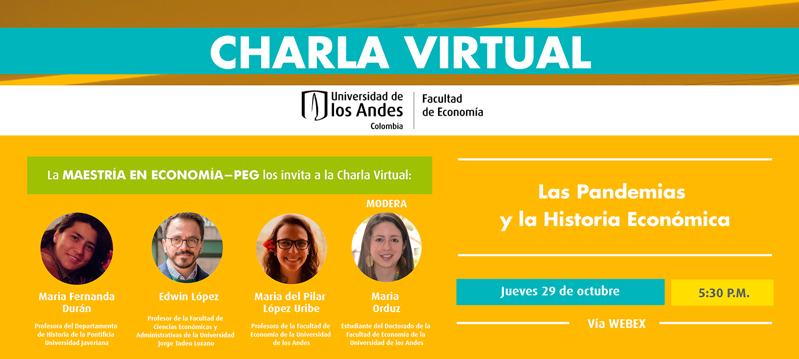 Charla virtual - Las pandemias y la historia económica