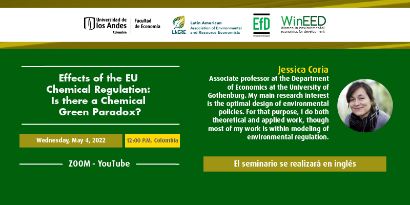 Imagen LAERE-EfD Seminar | Effects of the EU Chemical Regulation: Is there a Chemical Green Paradox?