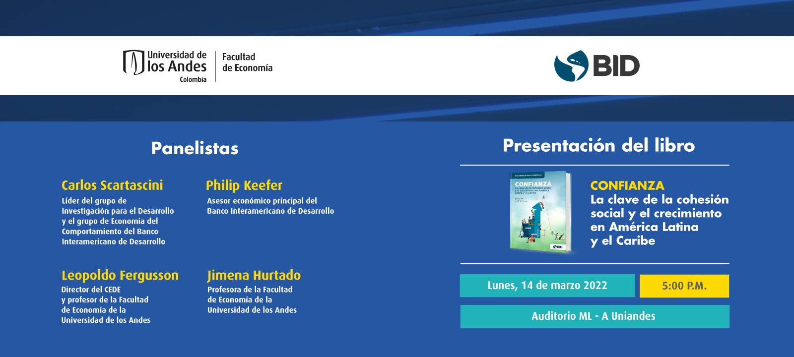 Presentación del libro | CONFIANZA: La clave de la cohesión social y el crecimiento en América Latina y el Caribe