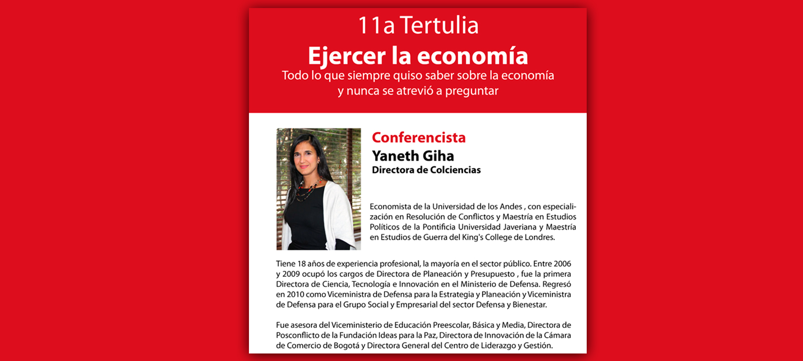 11a Tertulia ejercer economía