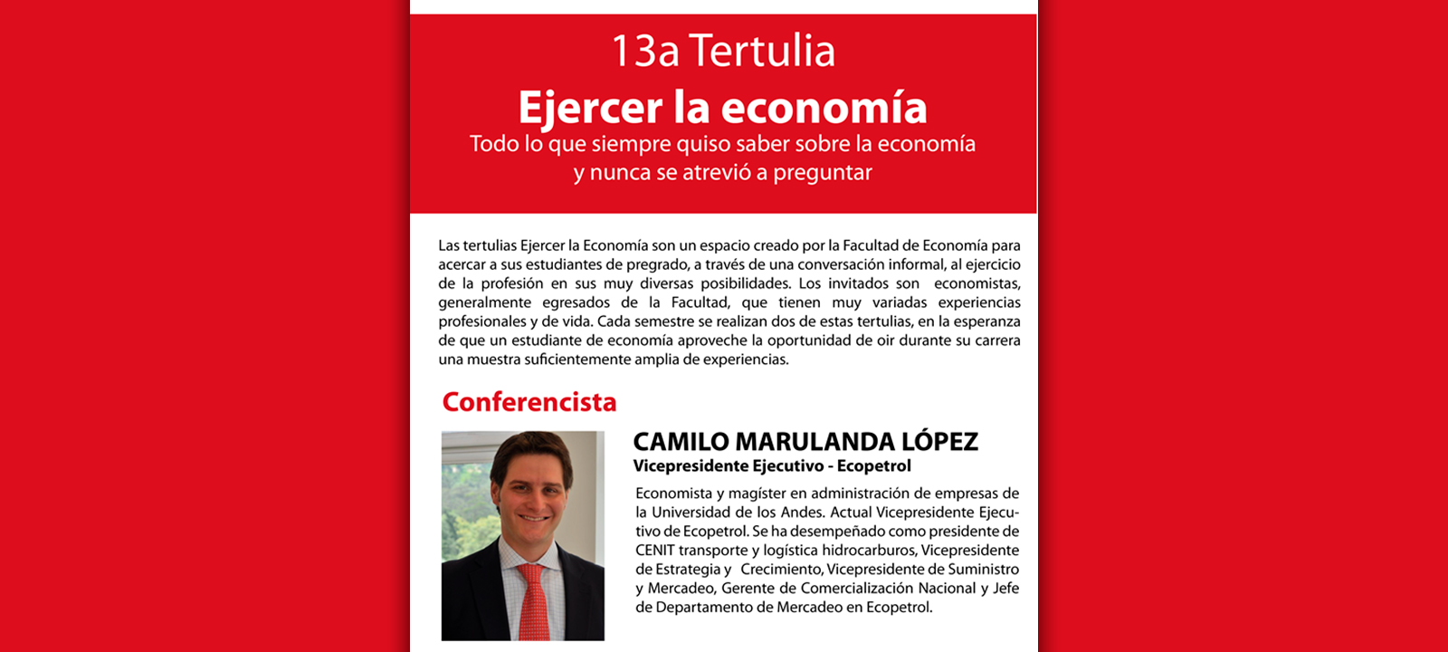 13a Tertulia ejercer la economía