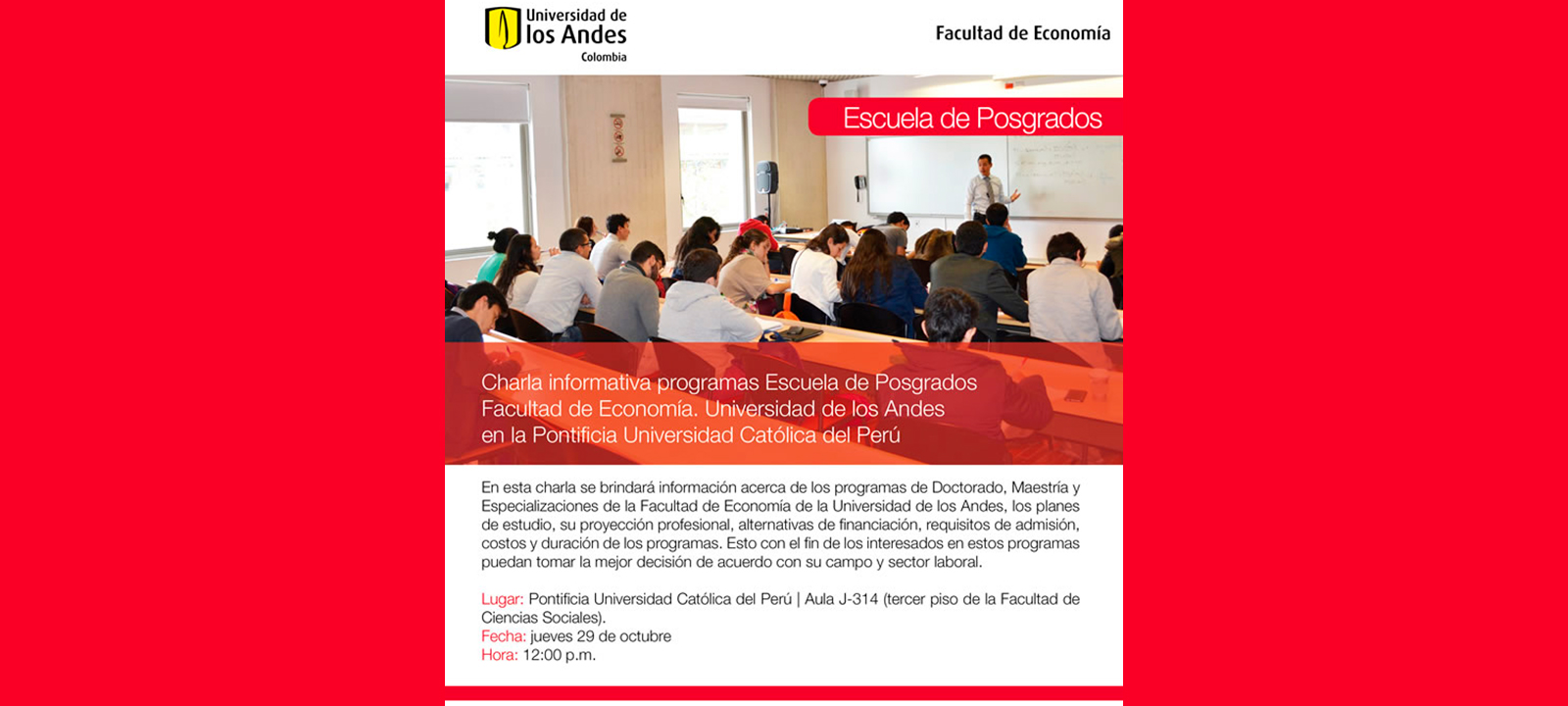 Charla informativa posgrados