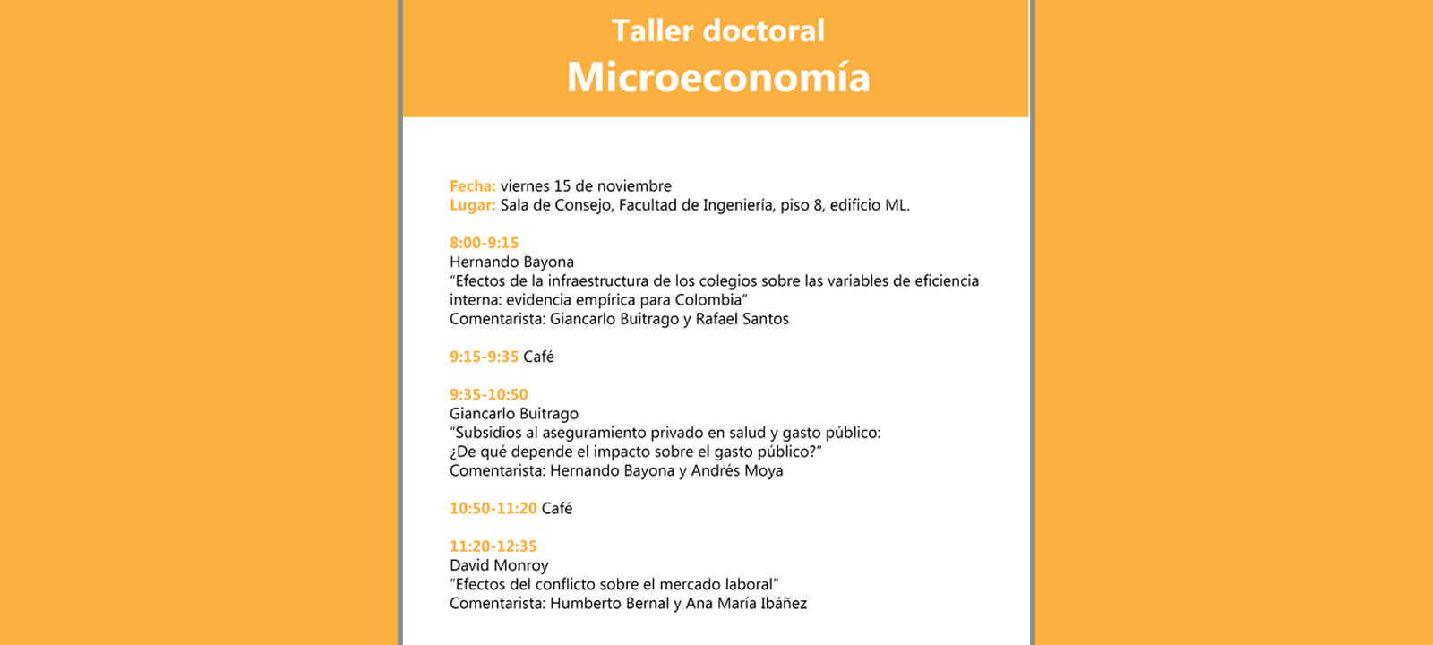 Taller doctoral microeconomía
