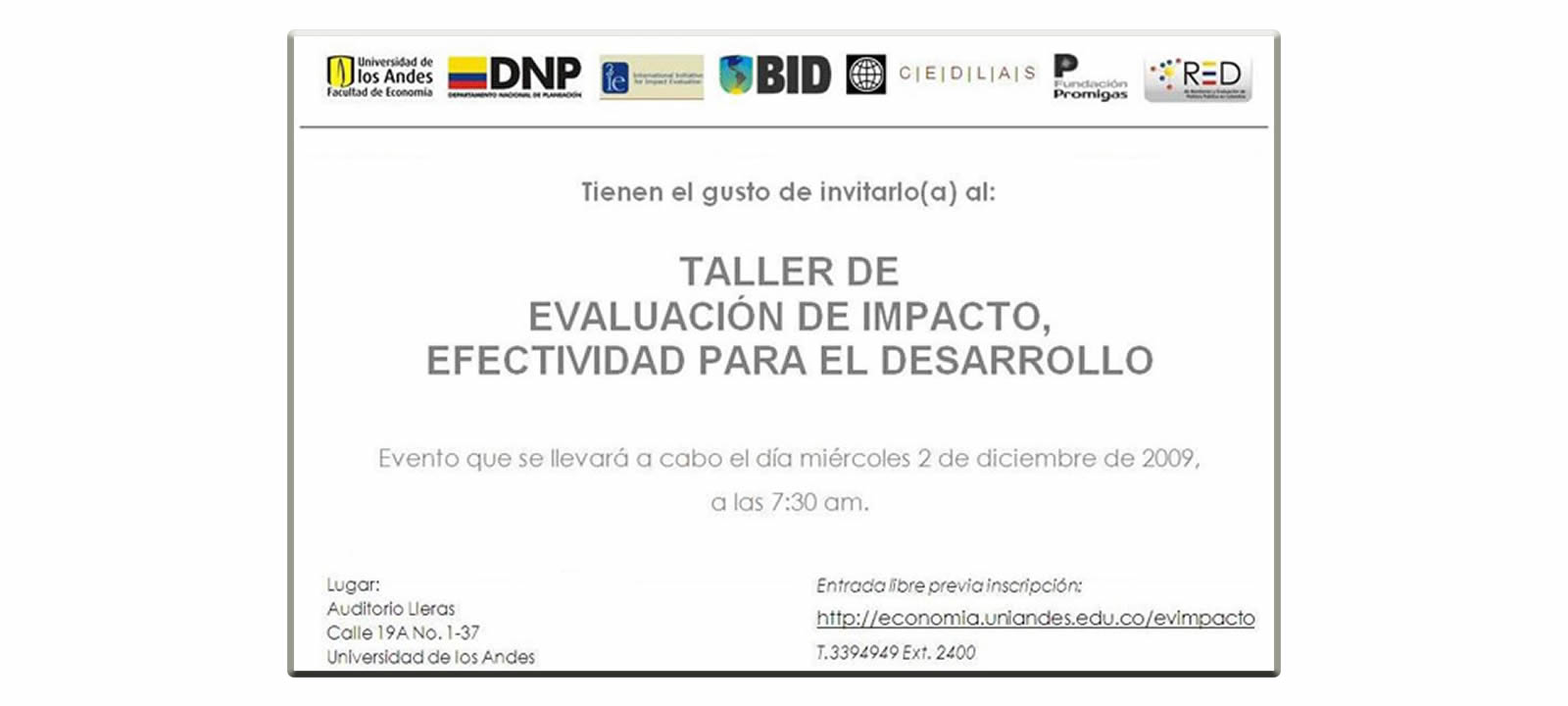Taller de evaluación de impacto