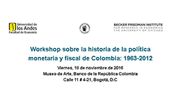 Imagen Workshop sobre la historia de la política monetaria y fiscal de Colombia: 1963-2012