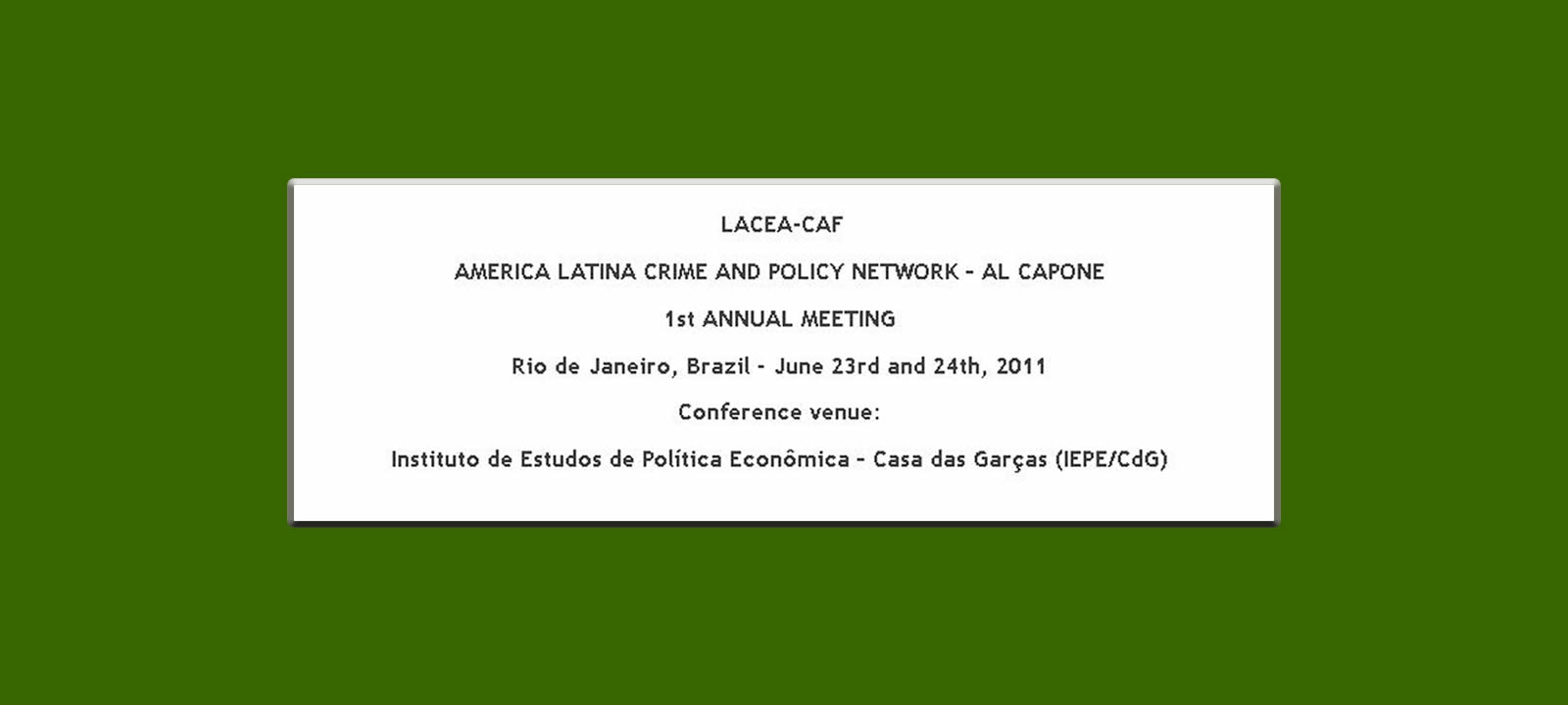 1st AL CAPONE meeting