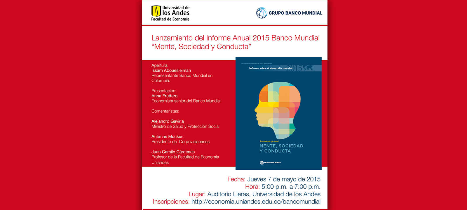 Lanzamiento del informe anual 2015 Banco Mundial