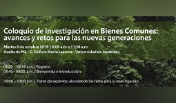 Imagen Coloquio de investigación en bienes comunes: Avances y retos para las nuevas generaciones
