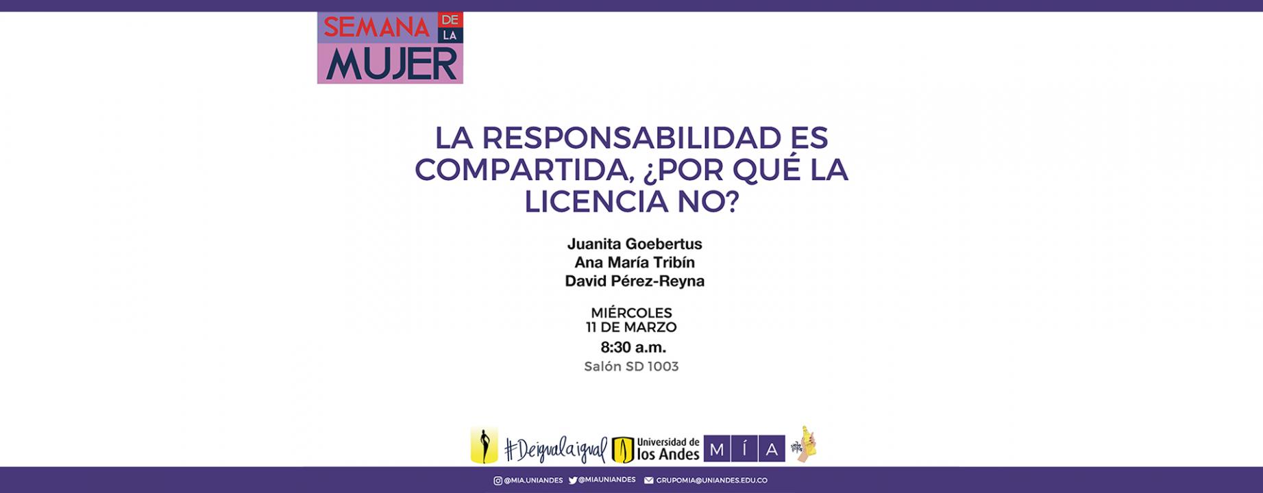 Conferencia semana Uniandina de reflexión día internacional de la mujer