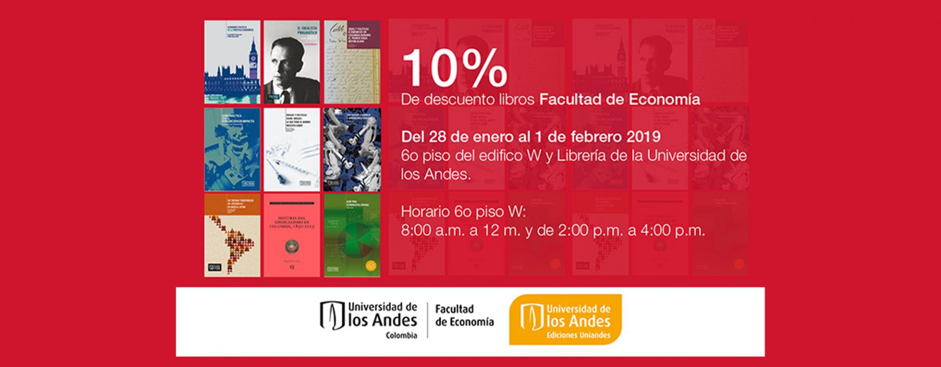 10% de descuento libros de la facultad de economía - Uniandes