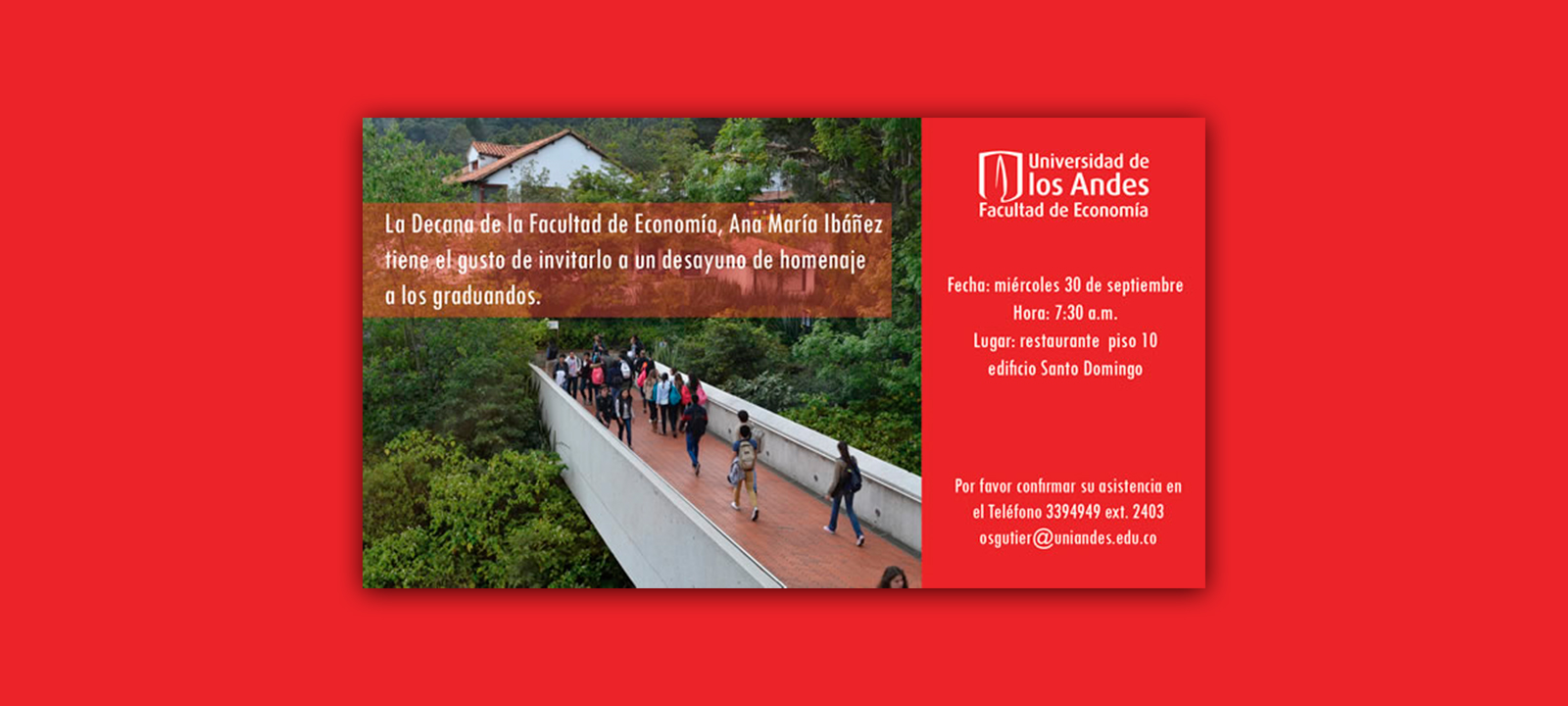 Invitación graduandos 2015