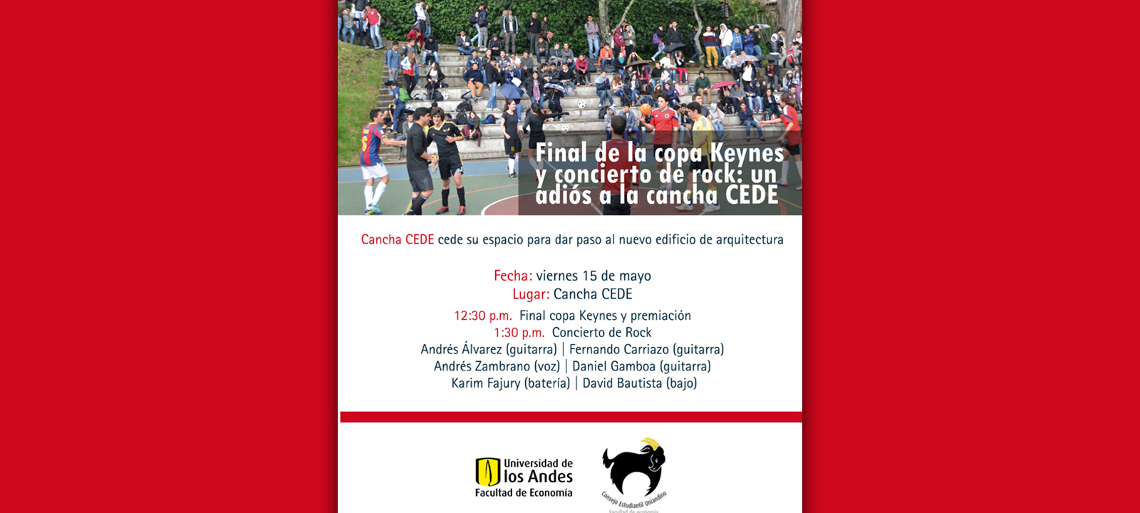 Final de la copa Keynes y concierto de rock