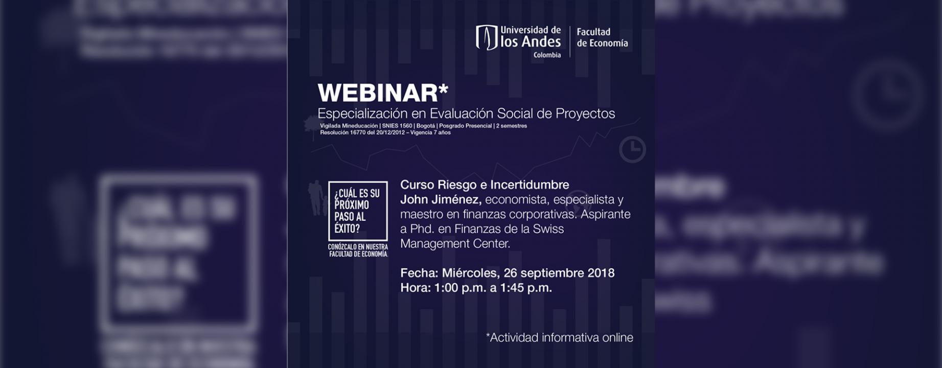 Webinar | Especialización en evaluación social de proyectos