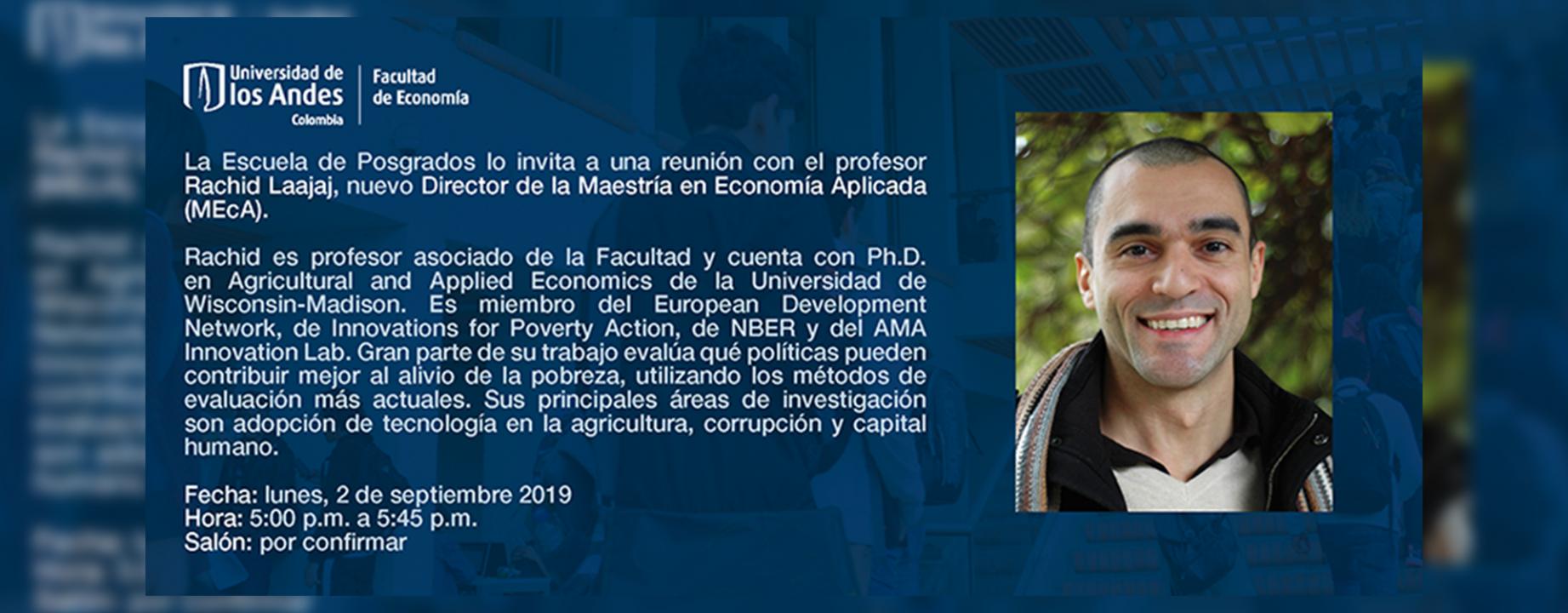 Charla nuevo director de maestría en Economía Aplicada