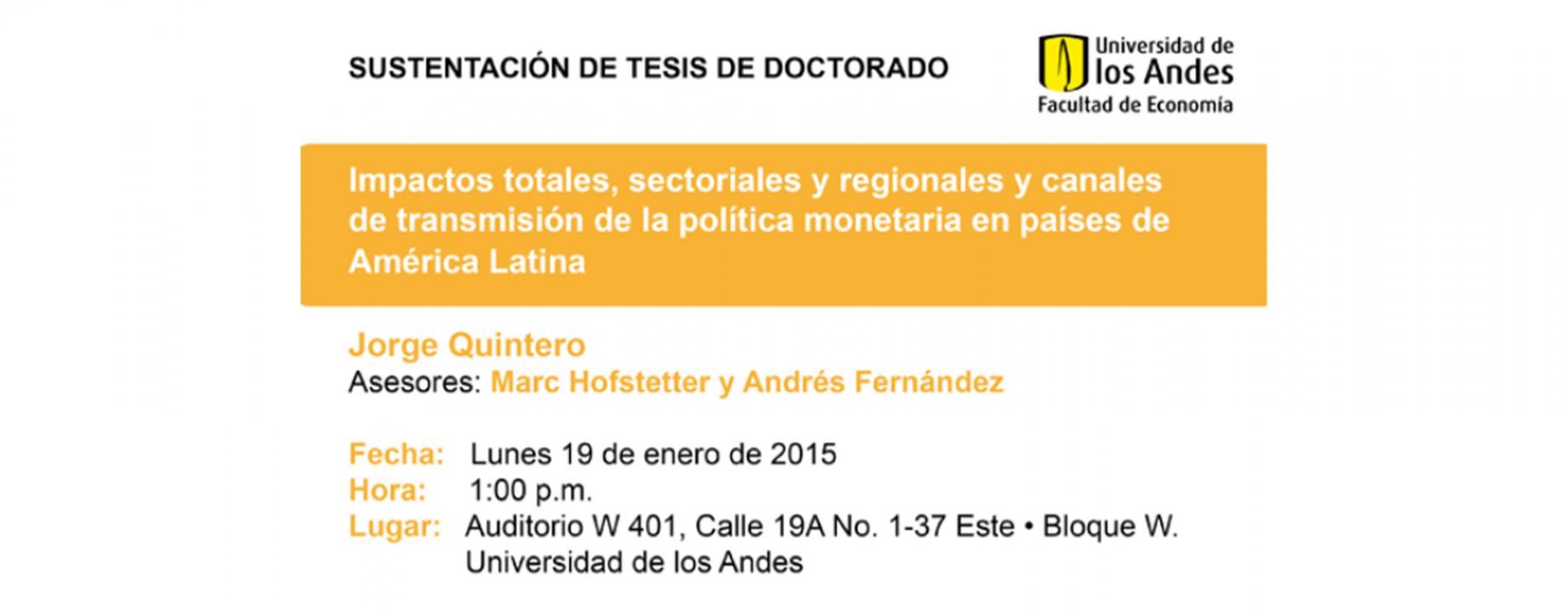 Sustentación de tesis de Doctorado