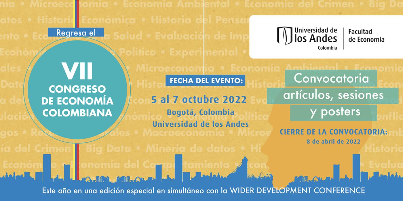 Convocatoria artículos, sesiones y posters VII Congreso de Economía Colombiana