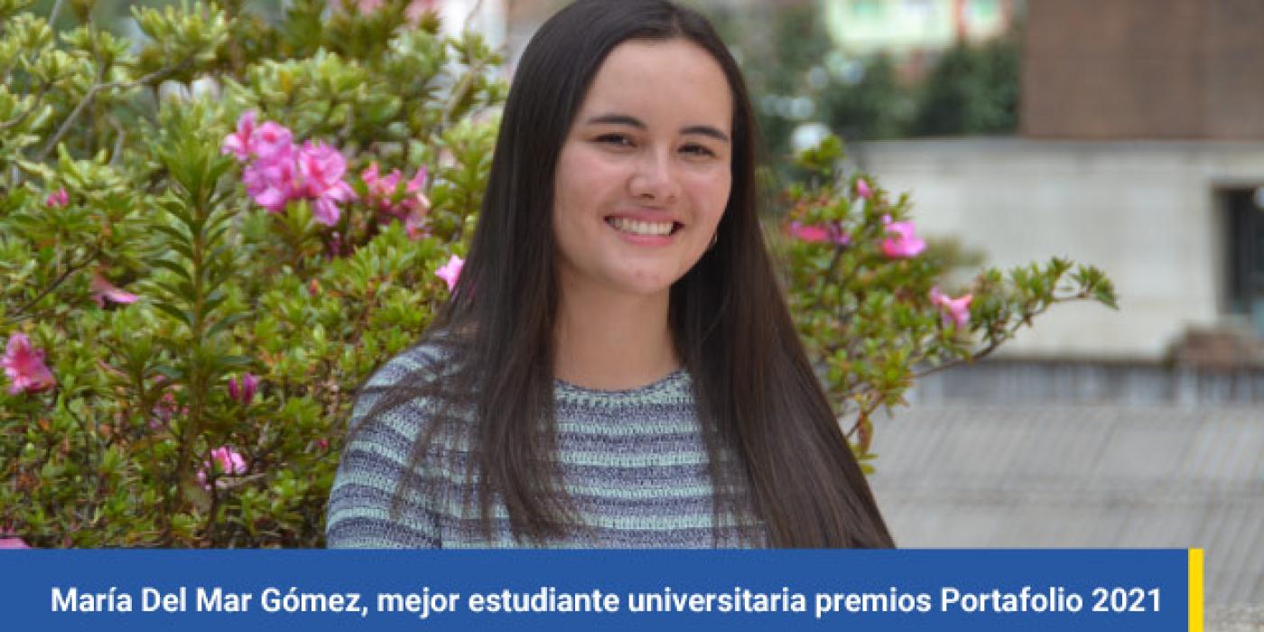 María Del Mar Gómez, mejor estudiante universitaria premios Portafolio 2021