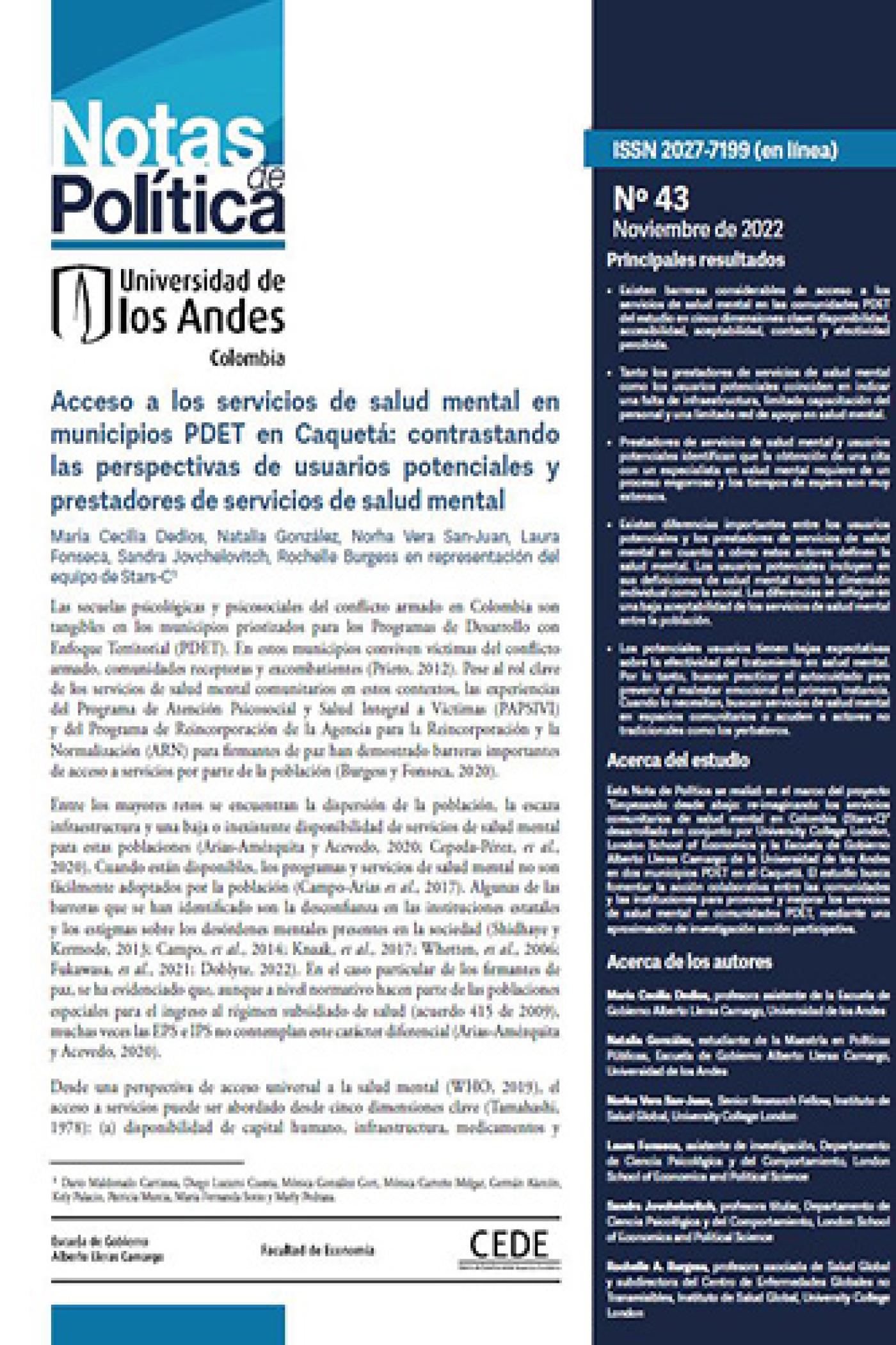 Notas de Política No. 43
